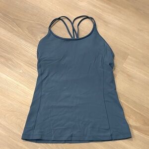 Lululemon Free to Be Nulu tank in colour misty. Size 6